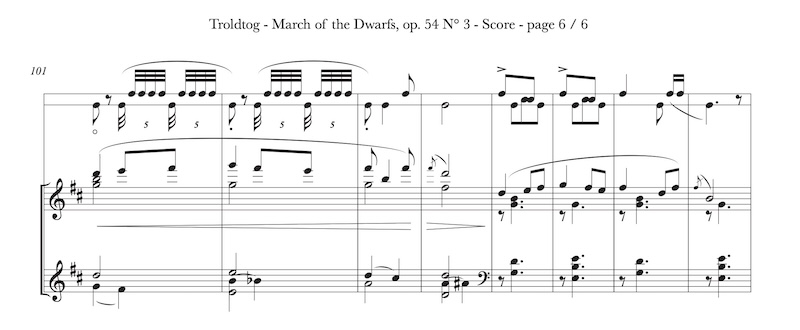 Excerpt from Grieg: Troldtog - castanet part: Amparo de Triana