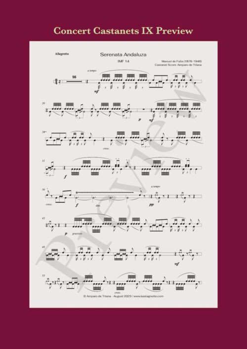 in Vorbereitung: Concert Castanets IX – Bild 3
