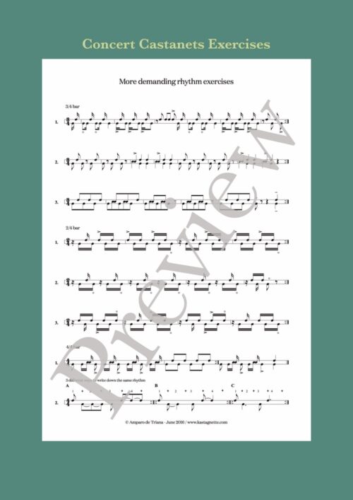 Bundle: Concert Castanets Exercises & Carretillas – Bild 4