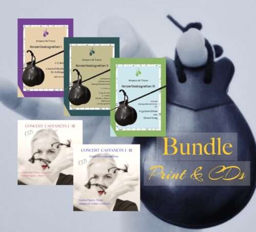 Bundle: Konzertkastagnetten I - III & CDs Concert Castanets I - III plus Piano