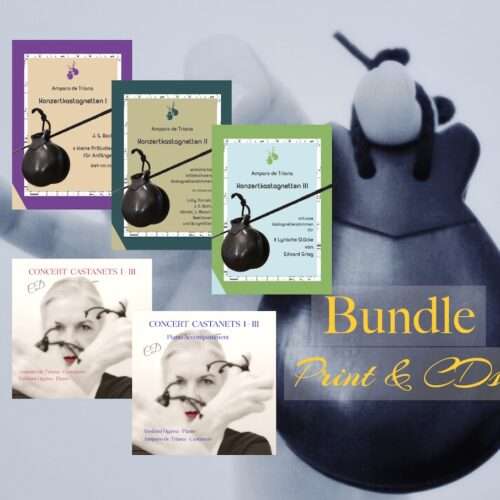 Bundle: Konzertkastagnetten I - III & CDs Concert Castanets I - III plus Piano