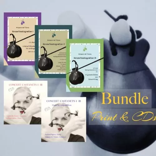 Bundle: Konzertkastagnetten I - III & CDs Concert Castanets I - III plus Piano