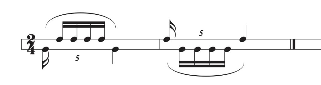 16tel Quintolen rechts links